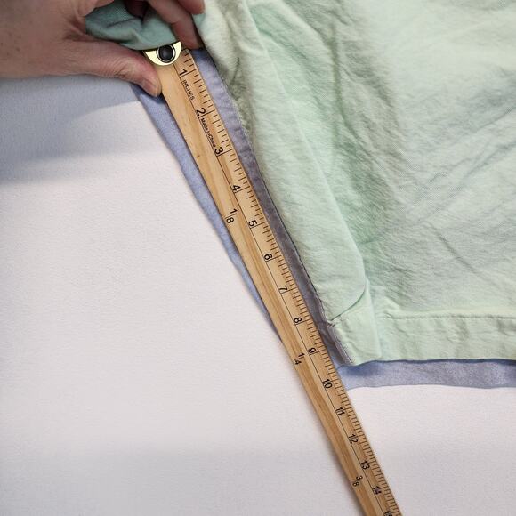 Chaps Pastel Colorblock Shorts Mens 32 Blue Green Pockets Cotton Southern Preppy - Picture 11 of 11